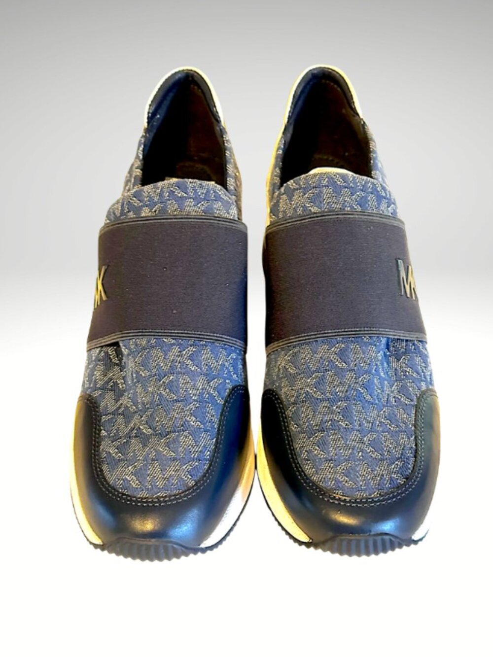Michael Kors Women's Blue Logo Slip-On Fashion Sneakers | Size 10